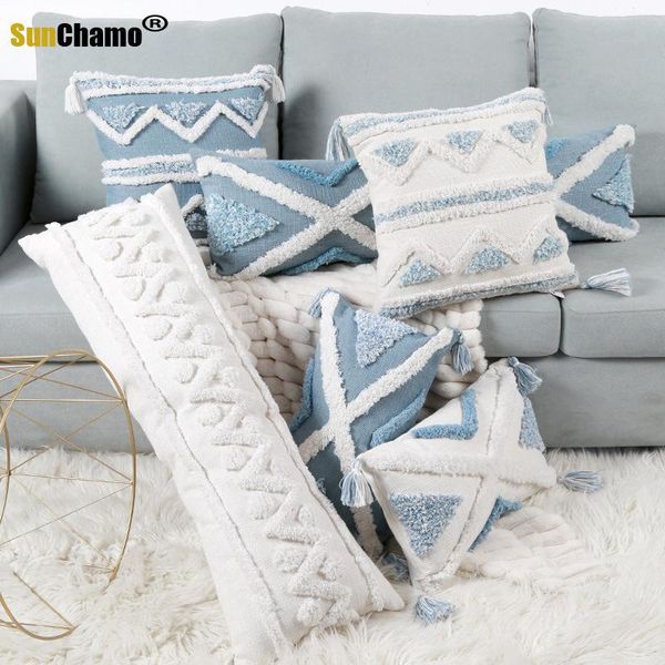 cushion/decorative pillow blue white linen embroidery cover tassels geometric home decor cushion pillowcase sham 30x100cm/45x45cm
cushion/decorative pillow blue white linen embroidery cover tassels geometric home decor cushion pillowcase sham 30x100cm/45x45cm