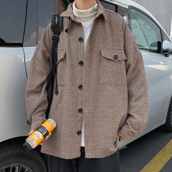 men's jackets hong kong style ins woolen coat korean loose trend handsome versatile autumn and winter thick casual jacket, Black;brown
men's jackets hong kong style ins woolen coat korean loose trend handsome versatile autumn and winter thick casual jacket, Black;brown
