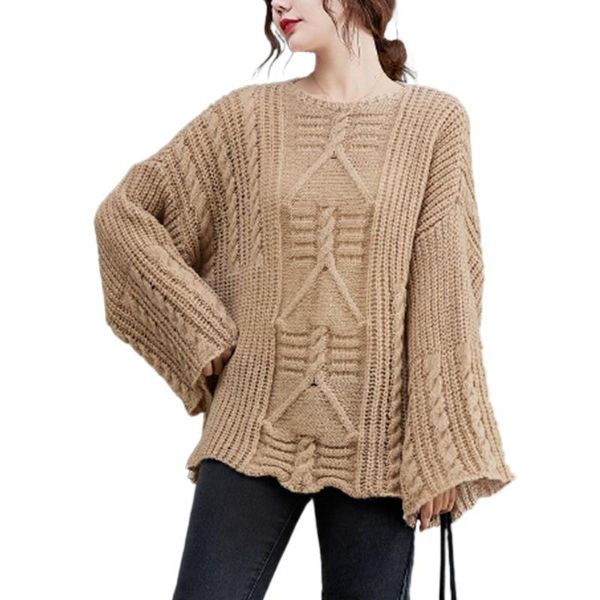 women's sweaters fairynatural female knitwear solid knitted loose pullover women long sleeve casual pink winter jumpers round neck, White;black
women's sweaters fairynatural female knitwear solid knitted loose pullover women long sleeve casual pink winter jumpers round neck, White;black