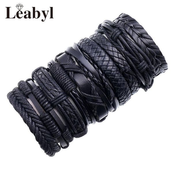 tennis leabyl classic multilayer black leather vintage bracelet men diy braided handmade rope wrap bracelets & bangles set male gift, Golden;silver
tennis leabyl classic multilayer black leather vintage bracelet men diy braided handmade rope wrap bracelets & bangles set male gift, Golden;silver