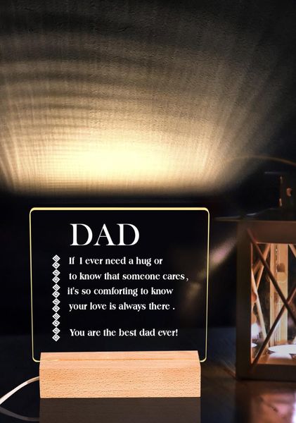 non dazzling warm light transparent acrylic anticorrosive wood personalized text dad table lamp with usb line gifts for father frames
non dazzling warm light transparent acrylic anticorrosive wood personalized text dad table lamp with usb line gifts for father frames