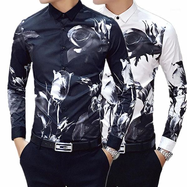 autumn white mens flower shirts night club ktv shirt men fashion casual large size camisa 4xl men's, White;black
autumn white mens flower shirts night club ktv shirt men fashion casual large size camisa 4xl men's, White;black