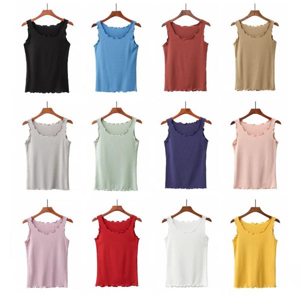 women's tanks & camis summer tank modal vest sleeveless t shirt wavy edge neck women streetwear tee, White
women's tanks & camis summer tank modal vest sleeveless t shirt wavy edge neck women streetwear tee, White