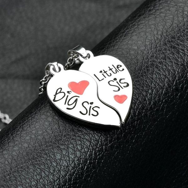 pendant necklaces 2 pc/set big sis lil sister little alloy red heart stitching good sisters necklace for women, Silver
pendant necklaces 2 pc/set big sis lil sister little alloy red heart stitching good sisters necklace for women, Silver