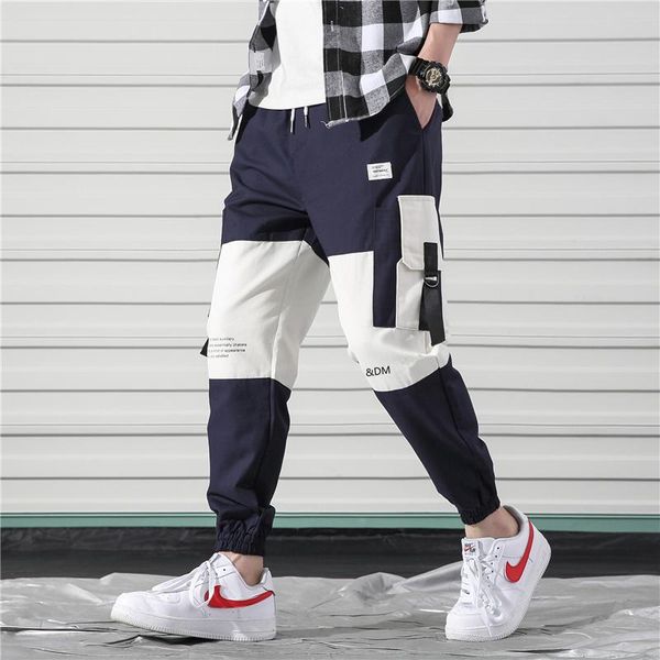 side pockets mens cargo pants casual harajuku color block patchwork ribbons trousers hip hop streetwear men jogger harem men's, Black
side pockets mens cargo pants casual harajuku color block patchwork ribbons trousers hip hop streetwear men jogger harem men's, Black