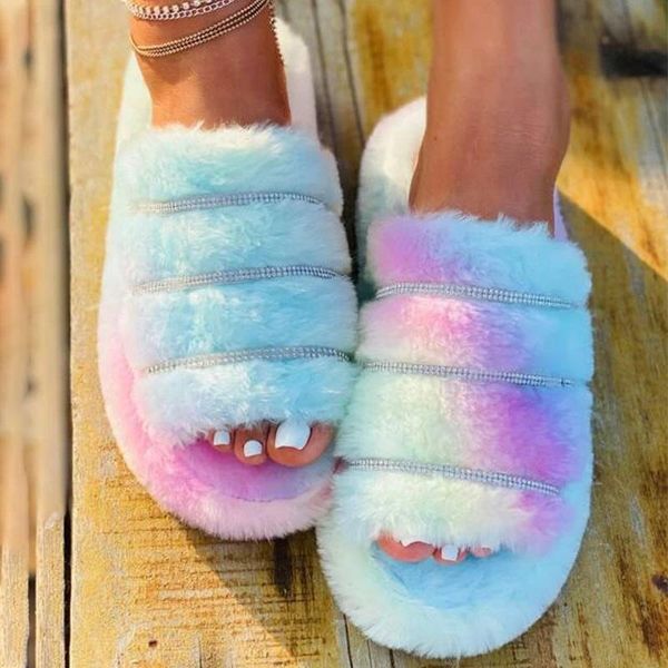 women winter slippers furry crystal faux fur ladies warm slipper soft comfort plush flat shoes woman female shoe 2021, Black
women winter slippers furry crystal faux fur ladies warm slipper soft comfort plush flat shoes woman female shoe 2021, Black