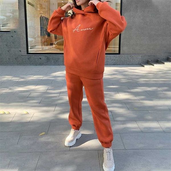 oversize letter print fleece tracksuit women's sets hooded women hoodie suit spring autumn casual sport pants lady two piece set 211126, White
oversize letter print fleece tracksuit women's sets hooded women hoodie suit spring autumn casual sport pants lady two piece set 211126, White