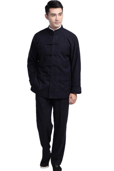 men's tracksuits solid blend woolen chinese traditional men kungfu clothing taichi suit clothe seven buckle taiji, Gray
men's tracksuits solid blend woolen chinese traditional men kungfu clothing taichi suit clothe seven buckle taiji, Gray