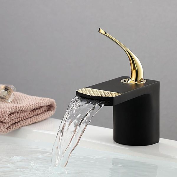 bathroom sink faucets liuyue basin brass black/gold mix-colors flat mouth waterfall faucet deck mounted cold mixer tap
bathroom sink faucets liuyue basin brass black/gold mix-colors flat mouth waterfall faucet deck mounted cold mixer tap