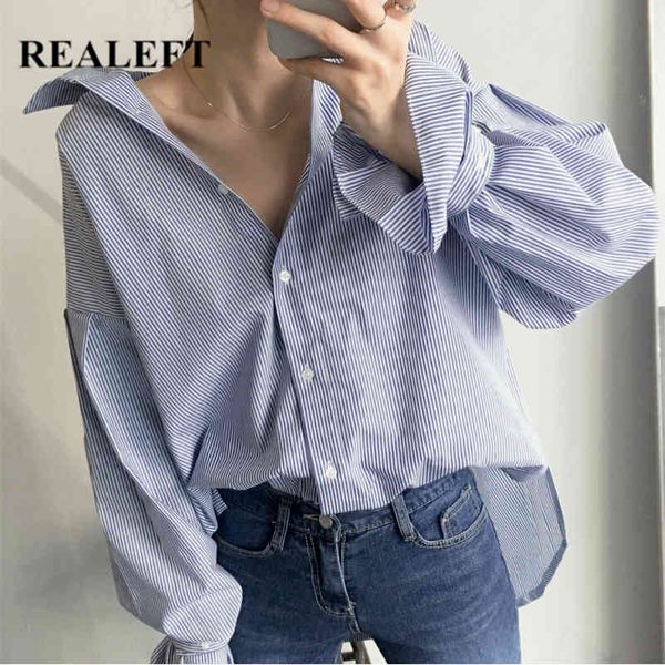 vintage striped women blouse lantern sleeve single breasted turn-down collar female shirts spring summer 210428, White
vintage striped women blouse lantern sleeve single breasted turn-down collar female shirts spring summer 210428, White
