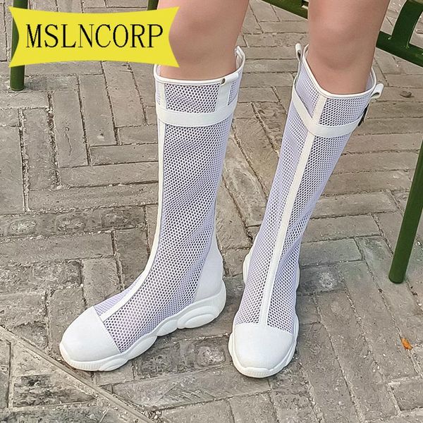 boots plus size 34-46 punk goth women summer knee high mesh large flat platform soft comfort zip gladiator sandals shoes, Black
boots plus size 34-46 punk goth women summer knee high mesh large flat platform soft comfort zip gladiator sandals shoes, Black