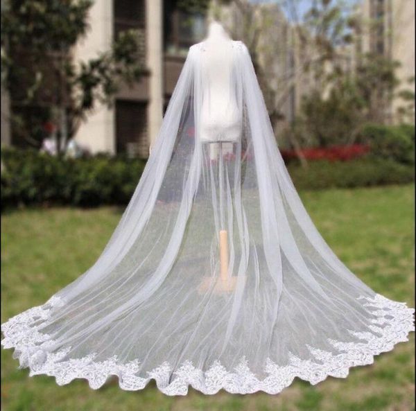 bridal veils cathedral length wedding cloak lace bling train long coat elegant bride shawl accessories, Black
bridal veils cathedral length wedding cloak lace bling train long coat elegant bride shawl accessories, Black
