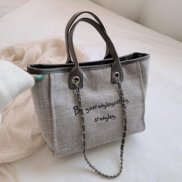 evening bags chain tote bag gray brown khaki large capacity handbag female 2021 autumn letter fashion casual canvas single shoulder
evening bags chain tote bag gray brown khaki large capacity handbag female 2021 autumn letter fashion casual canvas single shoulder