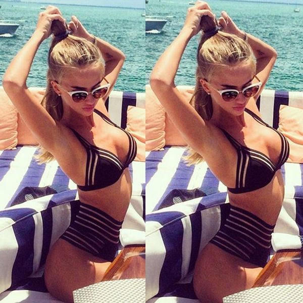 push women black bandage swimsuit up swimwear 2019 summer hollow out bikini set bathing suit beach, White;black
push women black bandage swimsuit up swimwear 2019 summer hollow out bikini set bathing suit beach, White;black