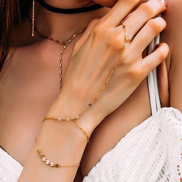charm bracelets 2021 ins gold long chain handmade hand minimalism body piercing korean fashion women party jewelry, Golden;silver
charm bracelets 2021 ins gold long chain handmade hand minimalism body piercing korean fashion women party jewelry, Golden;silver