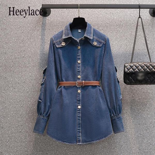 plus size dresses 4xl denim for women long sleeve turn down collar high waist midi vestidos female french vintage blue, Black
plus size dresses 4xl denim for women long sleeve turn down collar high waist midi vestidos female french vintage blue, Black