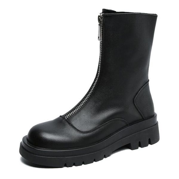 boots winter fashion women platform warm shoes mid-calf ankle zipper leather botas mujer c513, Black
boots winter fashion women platform warm shoes mid-calf ankle zipper leather botas mujer c513, Black