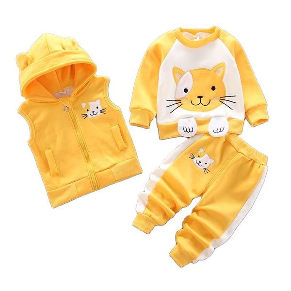 clothing sets for girls boys winter plus velvet thick warm vest+pullover+pants 3pcs outfit children clothes tracksuit set, White
clothing sets for girls boys winter plus velvet thick warm vest+pullover+pants 3pcs outfit children clothes tracksuit set, White