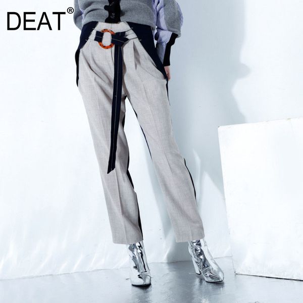 high elastic waist khaki splicing belt trousers loose fit wide leg pants women fashion tide spring autumn 3d01679 210421, Black;white
high elastic waist khaki splicing belt trousers loose fit wide leg pants women fashion tide spring autumn 3d01679 210421, Black;white