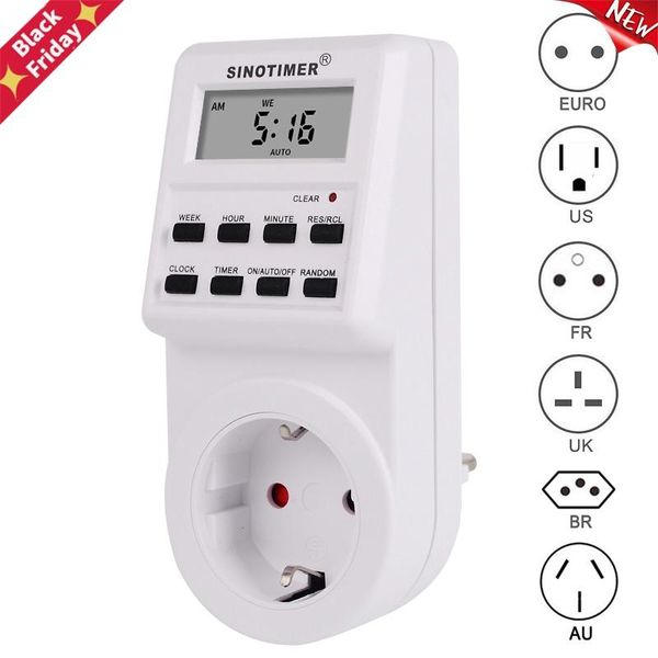 us fr br plug digital weekly programmable electrical wall plug-in power socket timer switch outlet time clock 220v 110v ac timers
us fr br plug digital weekly programmable electrical wall plug-in power socket timer switch outlet time clock 220v 110v ac timers