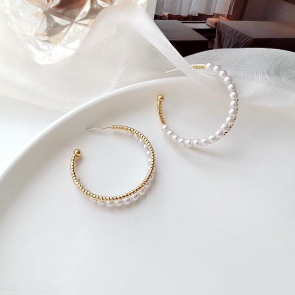 hoop & huggie s925 needle modern jewelry earrings sweet design simulated pearl selling for girl fine accessories, Golden;silver
hoop & huggie s925 needle modern jewelry earrings sweet design simulated pearl selling for girl fine accessories, Golden;silver