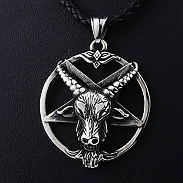 men's stainless steel necklace viking sheep head skull pendant punk style party locomotive rider domineering jewelry gift necklaces, Silver
men's stainless steel necklace viking sheep head skull pendant punk style party locomotive rider domineering jewelry gift necklaces, Silver