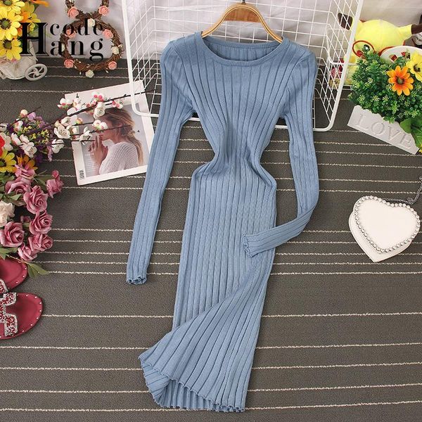 hangcode autumn winter stretch sweater dress women casual o-neck long sleeve knitted bodycon basic slim pullover dresses, Black;gray
hangcode autumn winter stretch sweater dress women casual o-neck long sleeve knitted bodycon basic slim pullover dresses, Black;gray