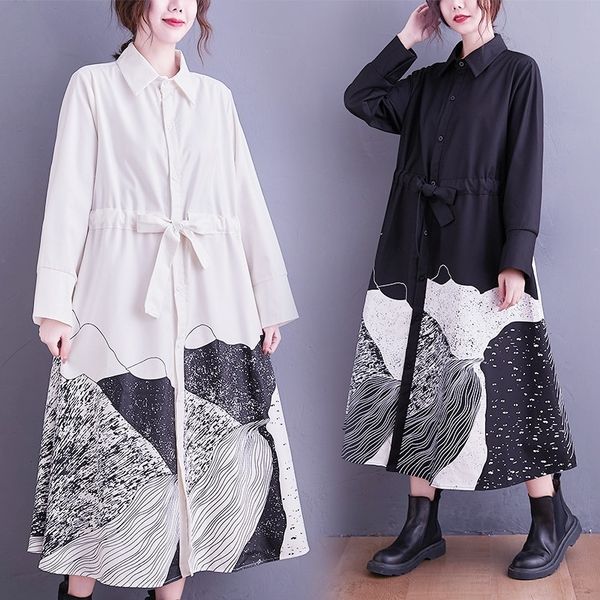 hzh 2021 springliterature and art fat mm women's lace up fashion stitching printing loose large shirt plus size es dresslace dress
hzh 2021 springliterature and art fat mm women's lace up fashion stitching printing loose large shirt plus size es dresslace dress