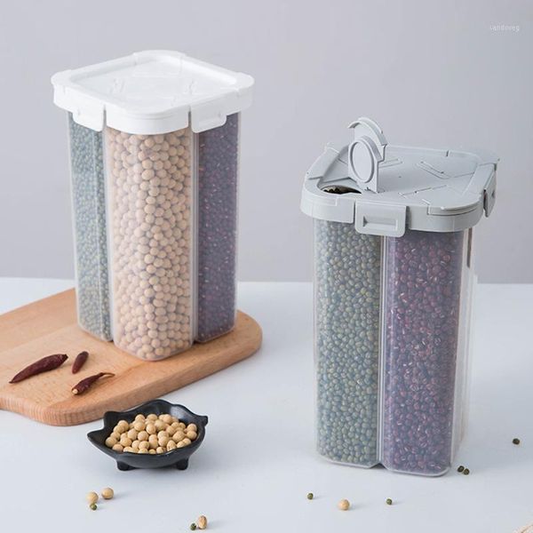 storage bottles & jars 1pcs kitchen box with four grids moisture-proof sealed transparent organizer grain tank supply
storage bottles & jars 1pcs kitchen box with four grids moisture-proof sealed transparent organizer grain tank supply
