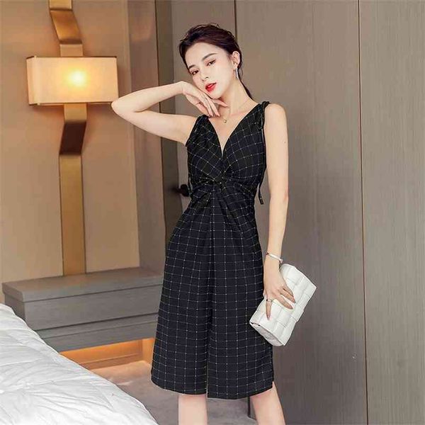 black plaid dress for women summer sleeveless sling v neck sundress line ladies club midi dresses 210602, Black;gray
black plaid dress for women summer sleeveless sling v neck sundress line ladies club midi dresses 210602, Black;gray