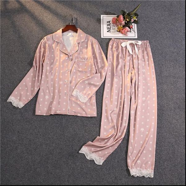 autumn spring lace satin pajamas womens sleepwears sets dot print long sleeves shirts pants sleepwear woman silk pyjamas female, Black;red
autumn spring lace satin pajamas womens sleepwears sets dot print long sleeves shirts pants sleepwear woman silk pyjamas female, Black;red
