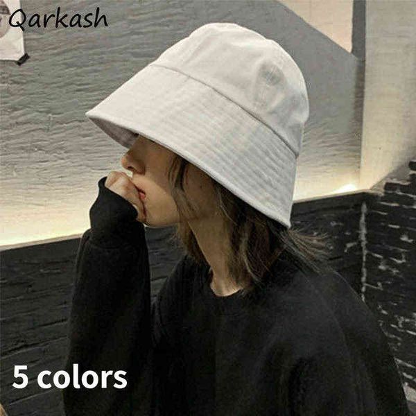 bucket hats women summer sun protection solid simple dome all-match ulzzang chic outdoor 5 colors leisure vintage popular ins g220311, Blue;gray
bucket hats women summer sun protection solid simple dome all-match ulzzang chic outdoor 5 colors leisure vintage popular ins g220311, Blue;gray