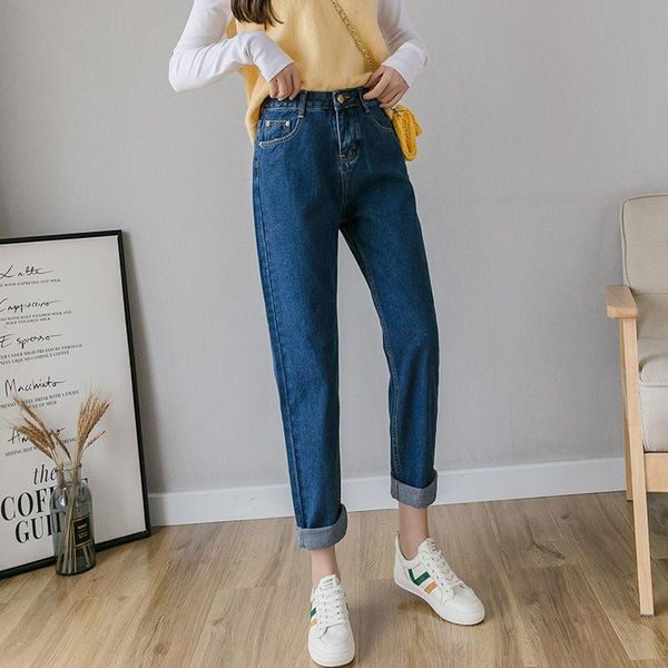 women's jeans autumn loose high waist wide leg slim street student ankle-length casual pencil denim pants femme mujer, Blue
women's jeans autumn loose high waist wide leg slim street student ankle-length casual pencil denim pants femme mujer, Blue