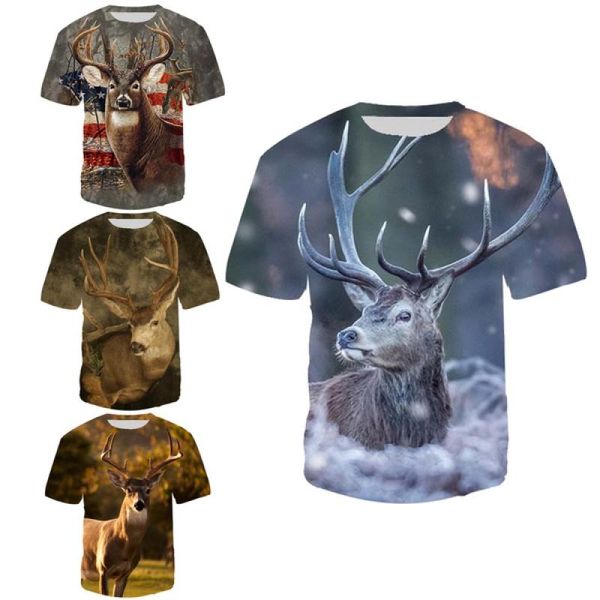 men's t-shirts fashion cool deer hunting camo colorful t shirt men 3d printed animal tee plus size, White;black
men's t-shirts fashion cool deer hunting camo colorful t shirt men 3d printed animal tee plus size, White;black