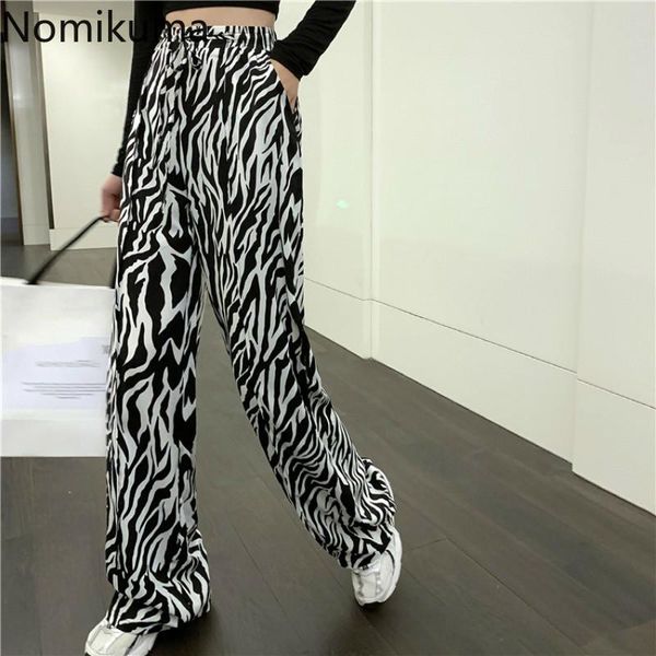 nomikuma women pants korean zebra striped causal long trousers autumn lace up high waist wide leg mujer 2021 6c264 women's & capris, Black;white
nomikuma women pants korean zebra striped causal long trousers autumn lace up high waist wide leg mujer 2021 6c264 women's & capris, Black;white