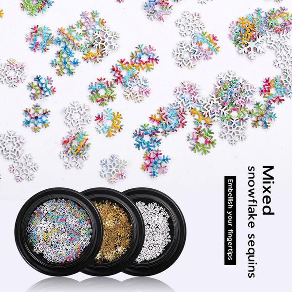 box sequins for nail art decorations christmas snowflake manicure hybrid accessories tool design, Silver;gold
box sequins for nail art decorations christmas snowflake manicure hybrid accessories tool design, Silver;gold