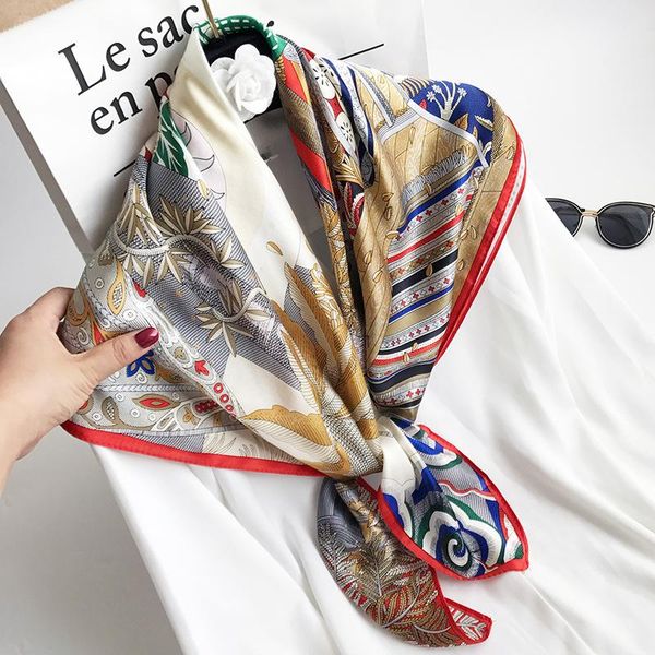 scarves women 100% silk scarf shawl hijab foulard fashion print large square scarfs 88x88cm, Blue;gray
scarves women 100% silk scarf shawl hijab foulard fashion print large square scarfs 88x88cm, Blue;gray