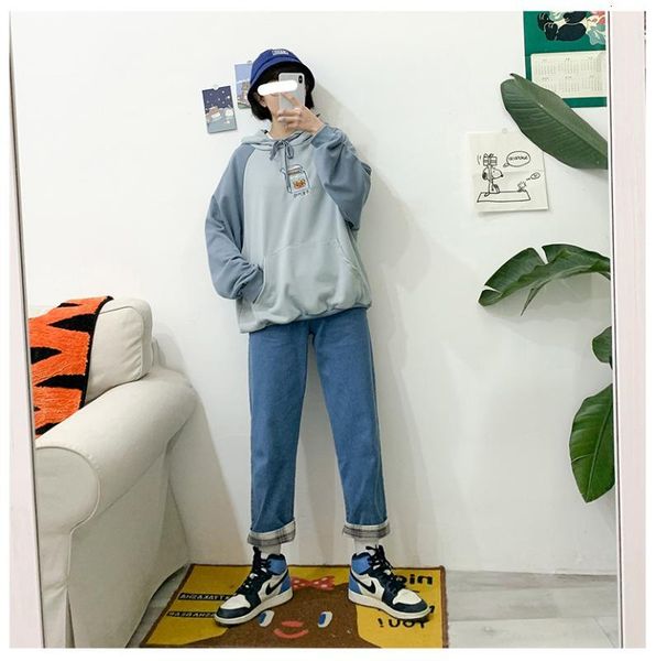 casual preppy style women washed jeans cartoon embroidery young girl's denim pants full length trousers, Blue
casual preppy style women washed jeans cartoon embroidery young girl's denim pants full length trousers, Blue
