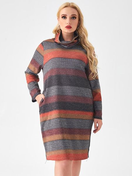 plus size dresses 2021 fall women clothing long sleeve contrast stripes dress fashion ladies vintage elegant the collar can be detached, Black
plus size dresses 2021 fall women clothing long sleeve contrast stripes dress fashion ladies vintage elegant the collar can be detached, Black