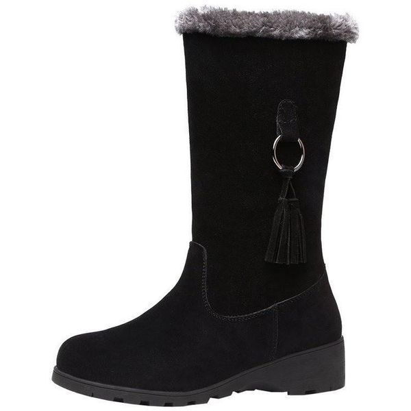boots snow woman 2021 winter warm cotton shoes with velveteen wedges and middle boot lady botas de mujer, Black
boots snow woman 2021 winter warm cotton shoes with velveteen wedges and middle boot lady botas de mujer, Black