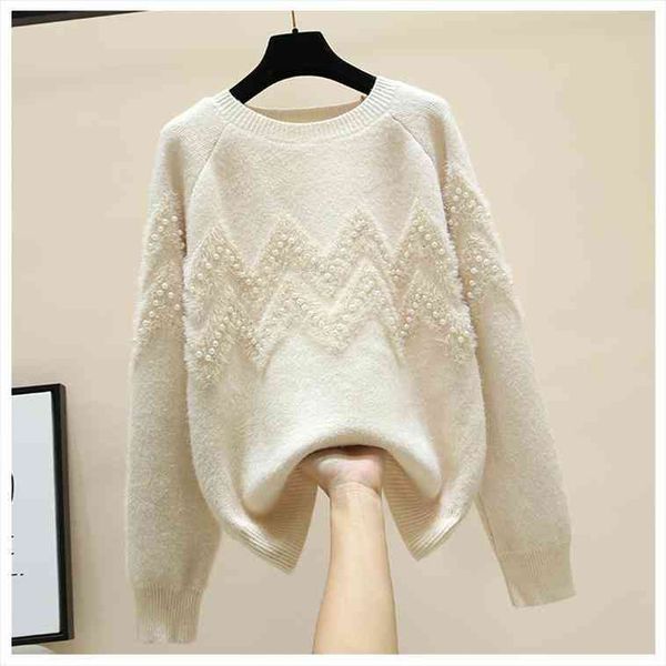 fashion pearls beading women womens sweater pullovers autumn winter sweet heart pull knitted jumpers female long sleeve loose knitwear, White;black
fashion pearls beading women womens sweater pullovers autumn winter sweet heart pull knitted jumpers female long sleeve loose knitwear, White;black