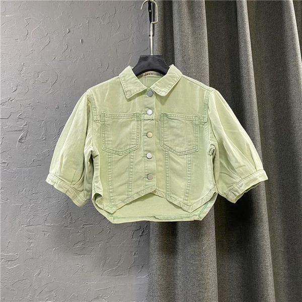 women's jackets light green jeans jacket 2021 summer loose short denim shirt thin jean coat female crop casual student coats, Black;brown
women's jackets light green jeans jacket 2021 summer loose short denim shirt thin jean coat female crop casual student coats, Black;brown