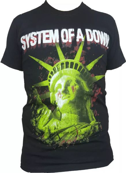 t-shirt system of a down rock shirt registered and approved music shirt, White;black
t-shirt system of a down rock shirt registered and approved music shirt, White;black