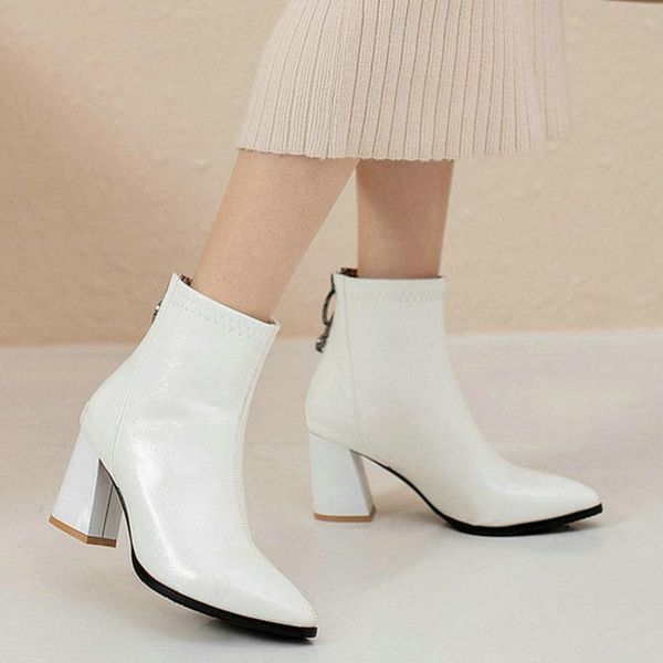 boots fashion pointed toe thick heel women back zipper ladies ankle 2021 basic autumn winter female black white
boots fashion pointed toe thick heel women back zipper ladies ankle 2021 basic autumn winter female black white