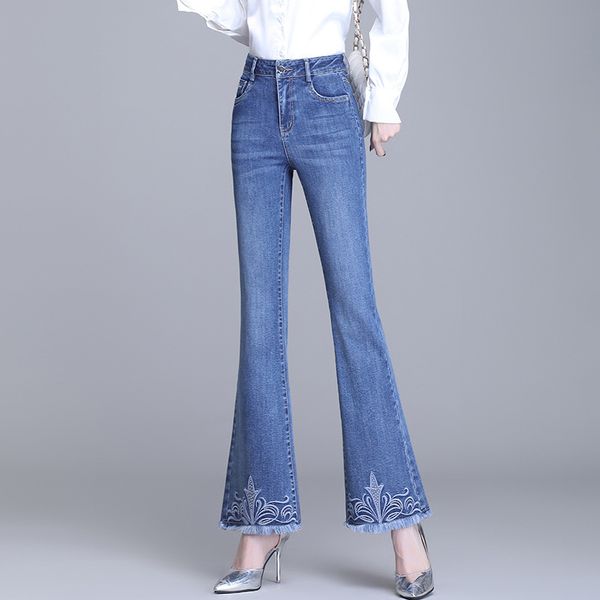jeans women's brim make stretching height of the blue waist embroidered bootcut jeans thin fitting pants large
jeans women's brim make stretching height of the blue waist embroidered bootcut jeans thin fitting pants large