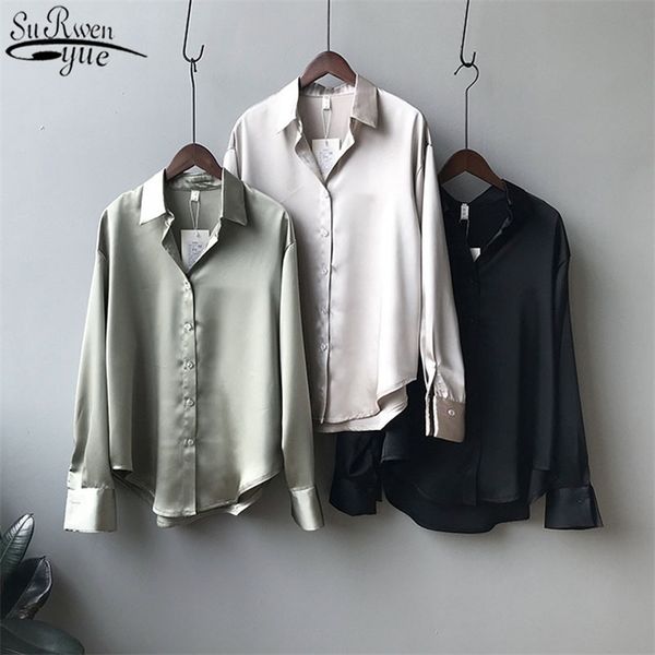 satin shirts fashion long sleeve blouse women autumn vintage button up white loose woman's female silk shirt 11355 210427
satin shirts fashion long sleeve blouse women autumn vintage button up white loose woman's female silk shirt 11355 210427
