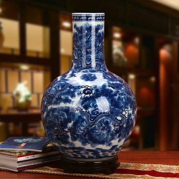 vases jingdezhen high-end hand-painted dragon four seas celestial vase chinese classical home furnishings decoration ceramics
vases jingdezhen high-end hand-painted dragon four seas celestial vase chinese classical home furnishings decoration ceramics