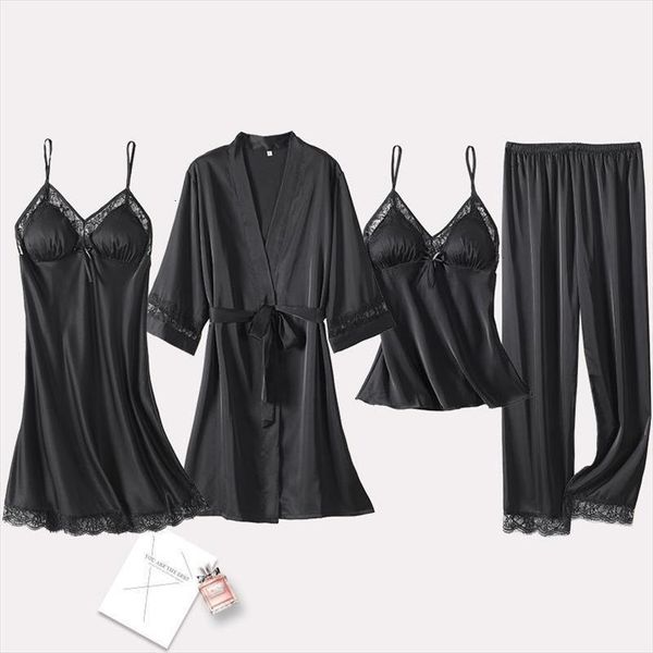 lace satin pajamas suit womens sleepwears summer pyjamas loose rayon spring kimono robe gown sleep set nightwear, Black;red
lace satin pajamas suit womens sleepwears summer pyjamas loose rayon spring kimono robe gown sleep set nightwear, Black;red