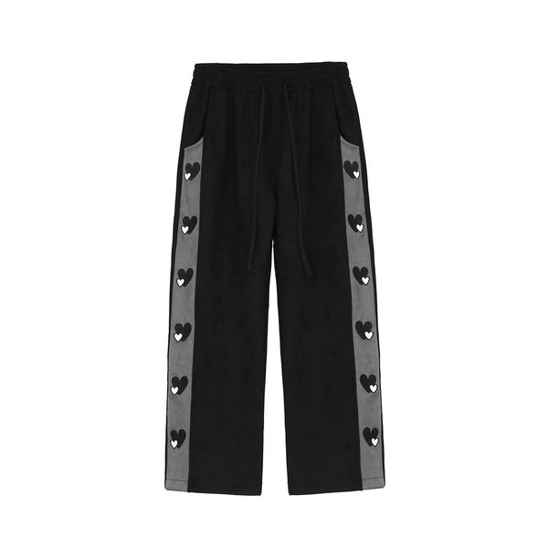 pants fashionable the love embroidery loose straight men's high street brand contrast stitching casual, Black
pants fashionable the love embroidery loose straight men's high street brand contrast stitching casual, Black
