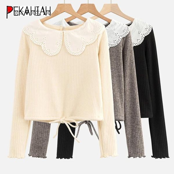 women's sweaters sweet cute long sleeve knitted sweater fashion slim lace drawstring warm elegant pullover lady casual loose chic 2021, White;black
women's sweaters sweet cute long sleeve knitted sweater fashion slim lace drawstring warm elegant pullover lady casual loose chic 2021, White;black
